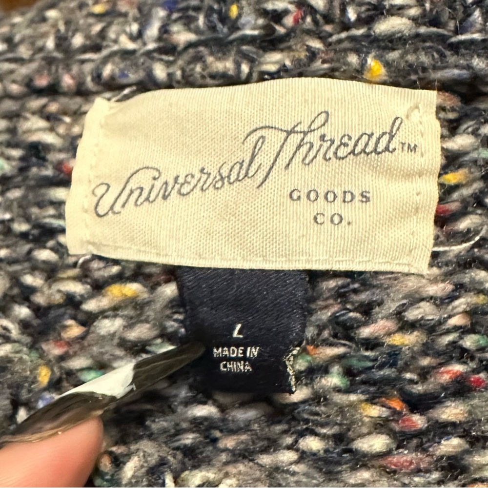 Universal Thread Grey Multi-Color Thread Knit Sweater - Picture 4 of 4